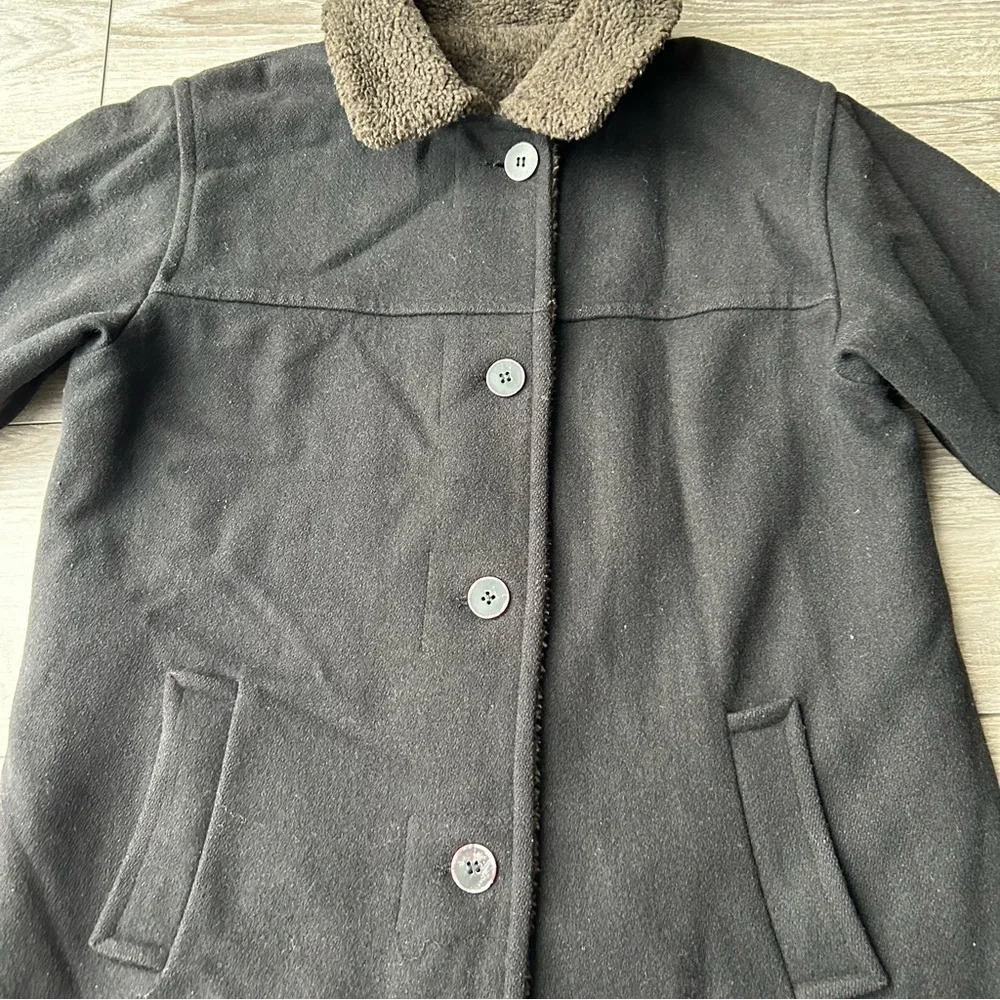 Vintage Les Modes Ellabee Wool Blend Faux Shearling Lining Sherpa Jacket - Picture 8 of 14